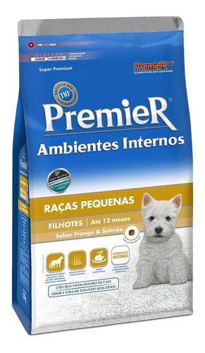 Imagem de Alimento Premier Super Premium Ambientes Internos Para Cão Filhote De Raza Pequena Sabor Frango Y Salmão De 7.5 Kg