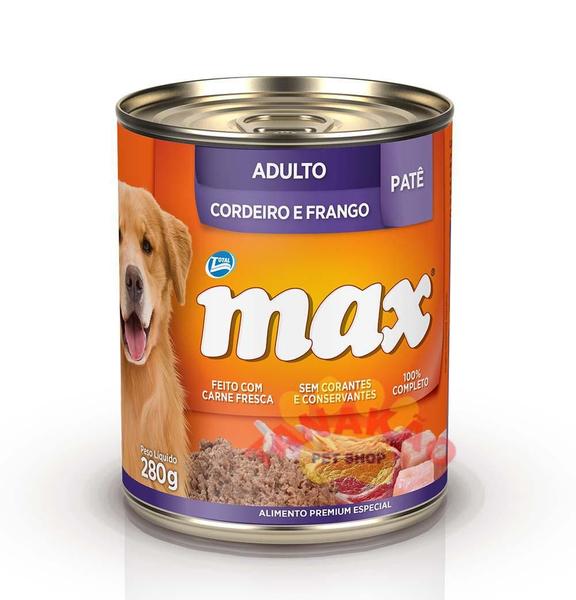 Imagem de Alimento Úmido Max Lata Para Cães Adultos Cordeiro E Frango