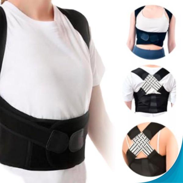 Alinhador Postural Unissex Para Alívio de Tensão Nas Costas e Ombros Original - BlackWatch Imagem de Alinhador Postural Unissex Para Alívio de Tensão Nas Costas e Ombros Original