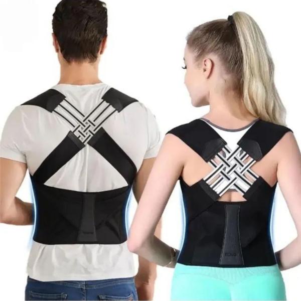 Alinhador Postural Unissex Para Alívio de Tensão Nas Costas e Ombros Original - BlackWatch Imagem de Alinhador Postural Unissex Para Alívio de Tensão Nas Costas e Ombros Original