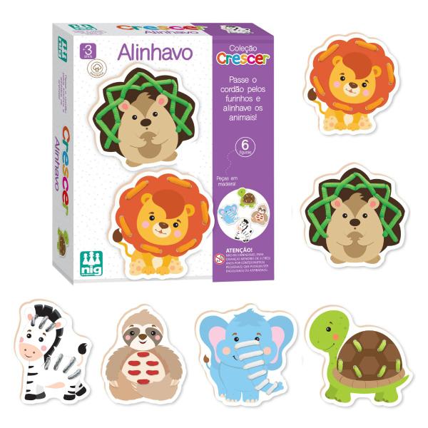 Alinhavo Coleção Crescer Educativo Didático Nig Brinquedos Imagem de Alinhavo Coleção Crescer Educativo Didático Nig Brinquedos