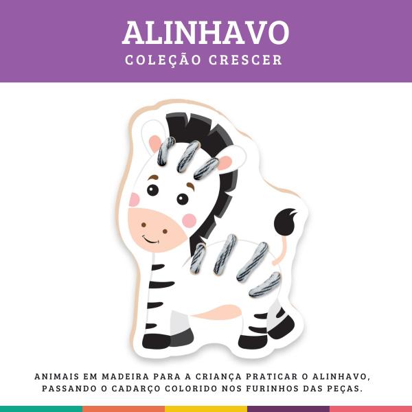 Alinhavo Coleção Crescer Educativo Didático Nig Brinquedos Imagem de Alinhavo Coleção Crescer Educativo Didático Nig Brinquedos