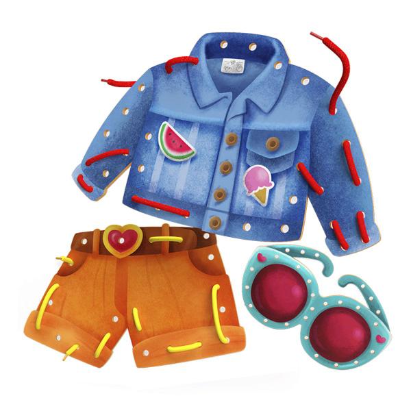 Alinhavo Fashion Brinquedo Educativo e Pedagógico - Brincadeira de Criança Imagem de Alinhavo Fashion Brinquedo Educativo e Pedagógico