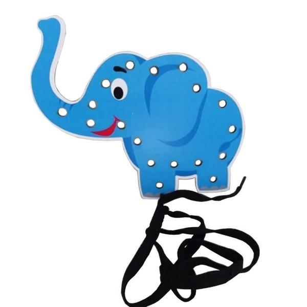 Imagem de Alinhavo Infantil Elefante Brinquedo Educativo E Pedagógico