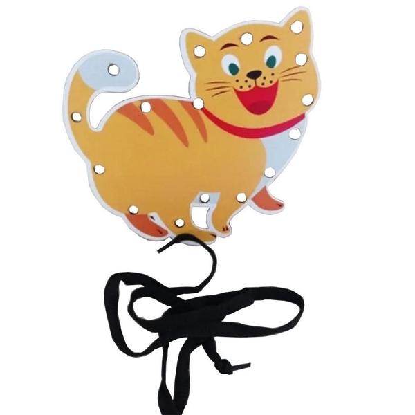 Alinhavo Infantil Gato Brinquedo Educativo E Pedagógico - Tralalá Imagem de Alinhavo Infantil Gato Brinquedo Educativo E Pedagógico