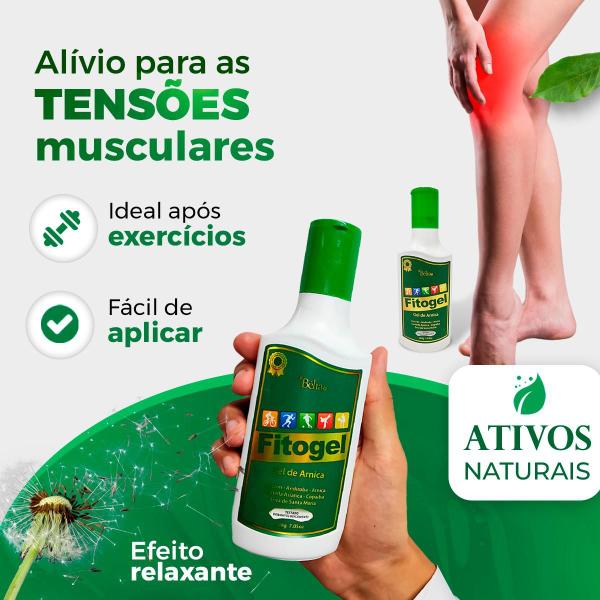 Imagem de Alivio Total da Dor: 2 Gel Nocauteador Massageador + 1 Fitogel Gel de Arnica + Massageador Portátil Recarregável