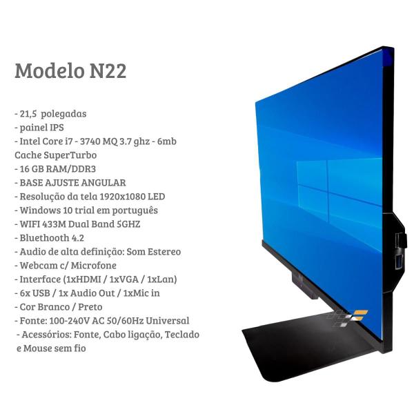 All In One computador I7 Intel Core 16GB Ssd 512gb Tela Full HD 21.5 pol kit pc completo c/ wifi windows10 bluetooth Aio Teclado+mouse sem fio - Ital Imagem de All In One computador I7 Intel Core 16GB Ssd 512gb Tela Full HD 21.5 pol kit pc completo c/ wifi windows10 bluetooth Aio Teclado+mouse sem fio