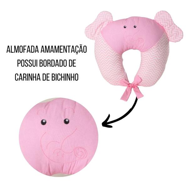 Imagem de Almofada Amamentação Bordada Estampada Bebê Menina Menino 01 Peça