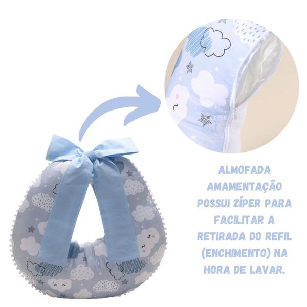 Imagem de Almofada Amamentação com Ninho Redutor Para Bebê Menina Menino