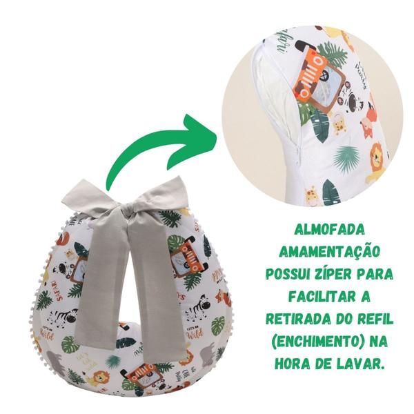 Almofada Amamentação com Ninho Redutor Para Bebê Menina Menino - Maria's Baby Imagem de Almofada Amamentação com Ninho Redutor Para Bebê Menina Menino