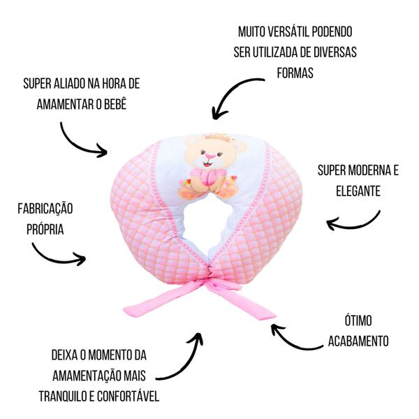 Imagem de Almofada Amamentação Estampada Bebê Menina Menino 01 Peça