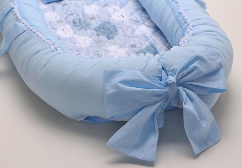 Almofada Amamentação + Ninho Redutor Nuvem Azul + Redutor Bebê Conforto Preto - Bento Baby Imagem de Almofada Amamentação + Ninho Redutor Nuvem Azul + Redutor Bebê Conforto Preto
