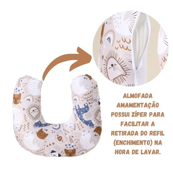 Imagem de Almofada Amamentação + Ninho Redutor Sublimado Para Bebê Menina Menino