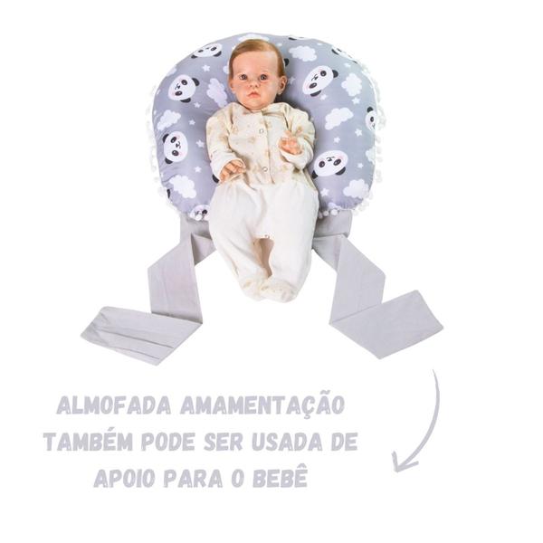 Imagem de Almofada Amamentação Para Bebê Menina Menino Com Enchimento e Zíper