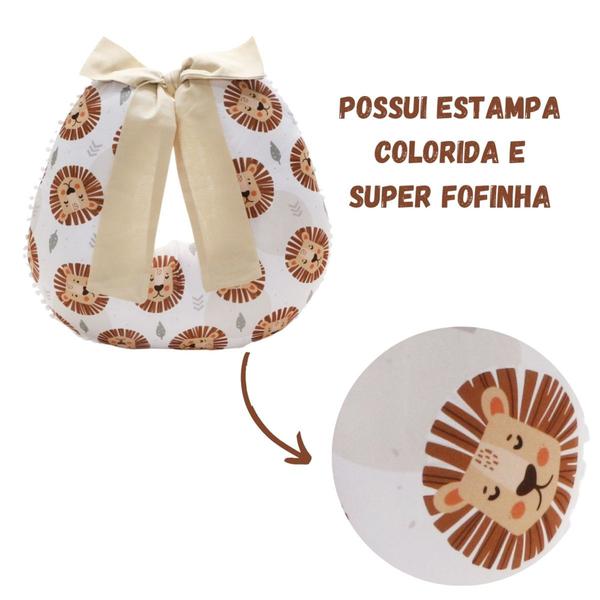 Imagem de Almofada Amamentação Pompom Para Bebê Menina Menino