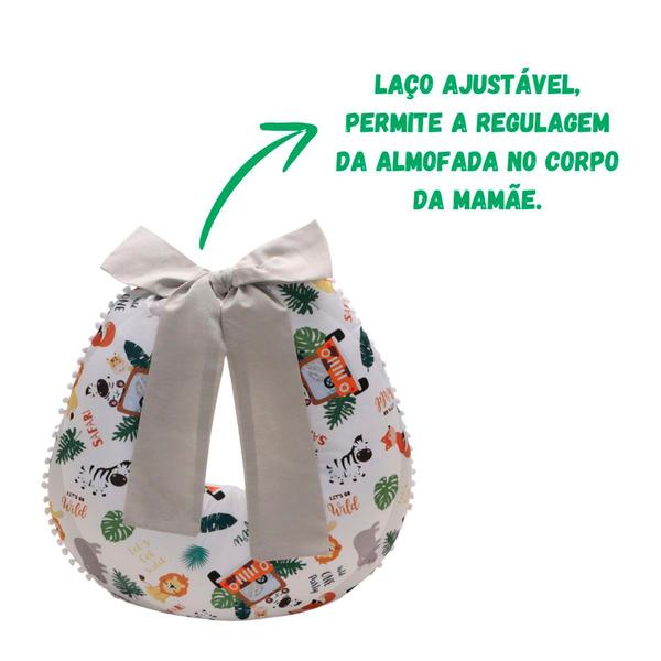 Imagem de Almofada Amamentação Pompom Para Bebê Menina Menino