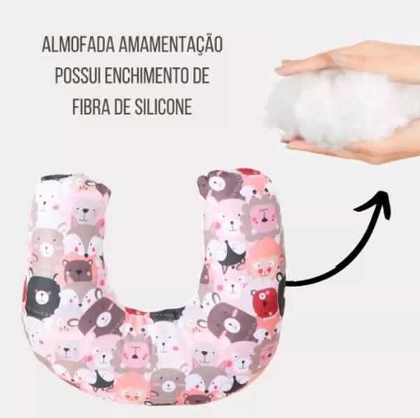 Imagem de Almofada Amamentação Sublimada Para Bebê Menina Menino