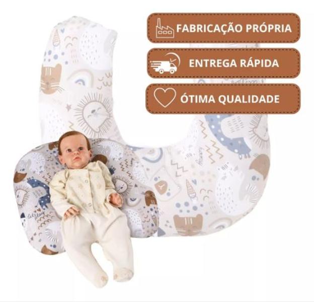 Imagem de Almofada Amamentação Sublimada Para Bebê Menina Menino