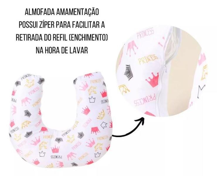 Imagem de Almofada Amamentação Sublimada Para Bebê Menina Menino