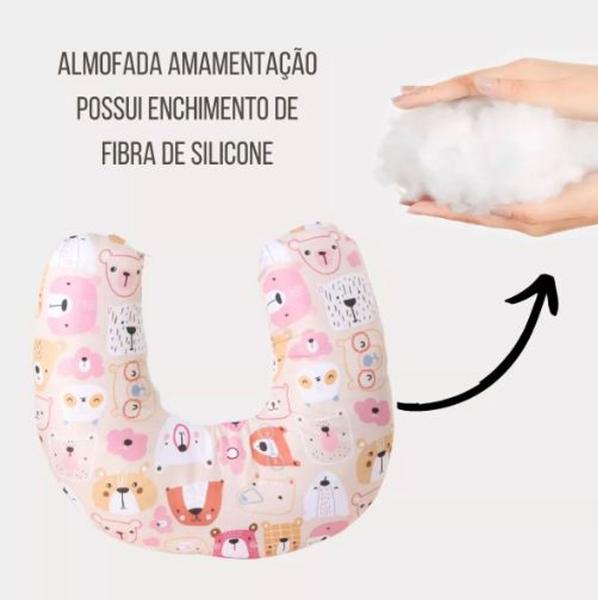 Imagem de Almofada Amamentação Sublimada Para Bebê Menina Menino