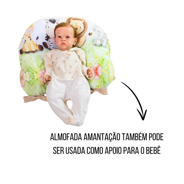 Imagem de Almofada Apoio Amamentação Sublimada Bebê Menina Menino