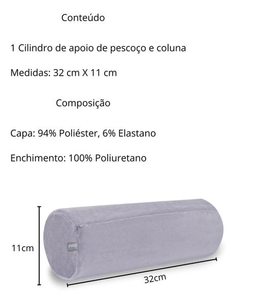 Imagem de Almofada Apoio Lombar Rolo Cilíndrica Encosto Multiuso Nasa