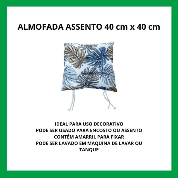 Imagem de Almofada assento futon 40x40 cm estampada