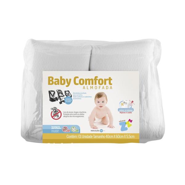 Imagem de Almofada Bebê Fibrasca Baby Comfort 60x40 cm Branca - Z4459