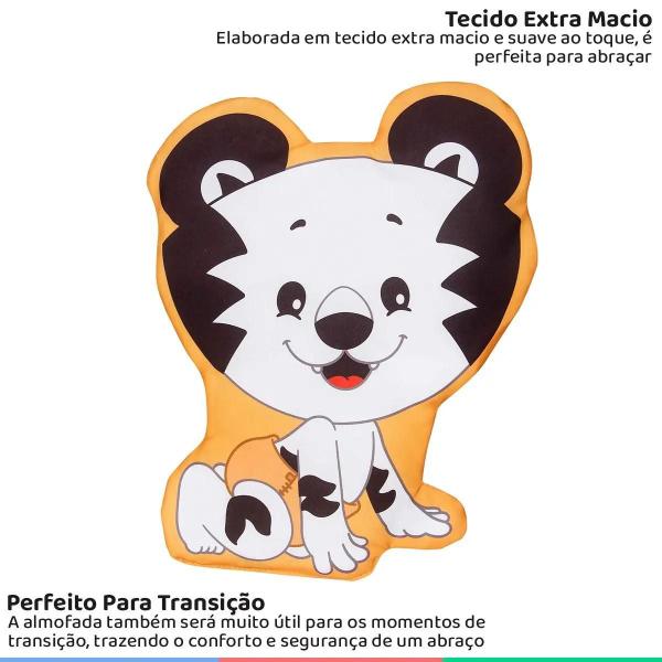 Imagem de Almofada Bebê Infantil Extra Macio Para Transição Tigre Tigor Amarelo Turma Da Lilica Baby - Baby Go