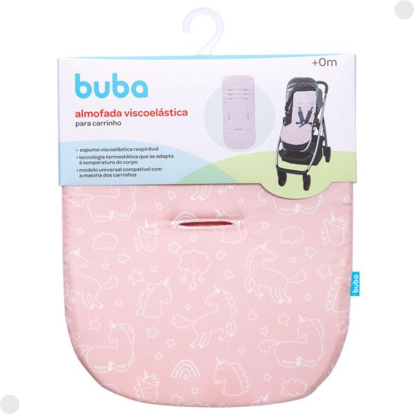 Imagem de Almofada Carrinho Bebe Dupla Face Universal Unicórnio Rosa 18492 - Buba