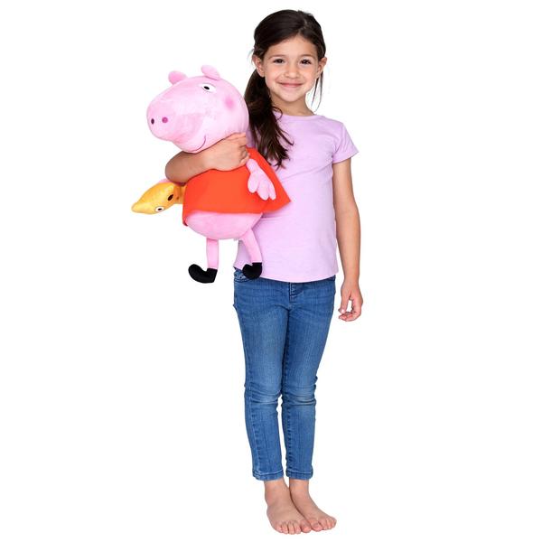 Imagem de Almofada Cuddle Pillow Buddy Franco Peppa Pig com roupa de cama Teddy Kids