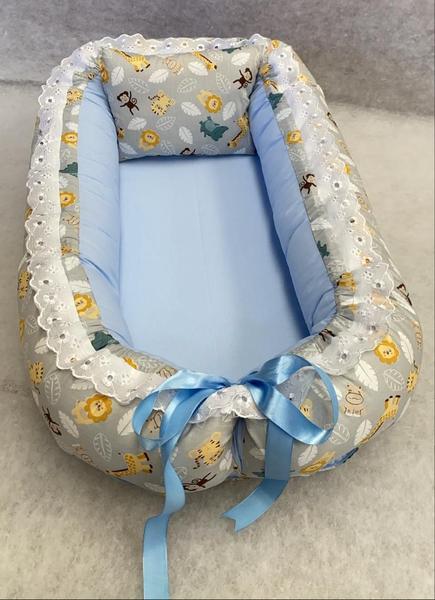 Almofada De Amamentação + Ninho Redutor Bebe Menino Scott Cinza - Jandis Baby Enxovais Imagem de Almofada De Amamentação + Ninho Redutor Bebe Menino Scott Cinza