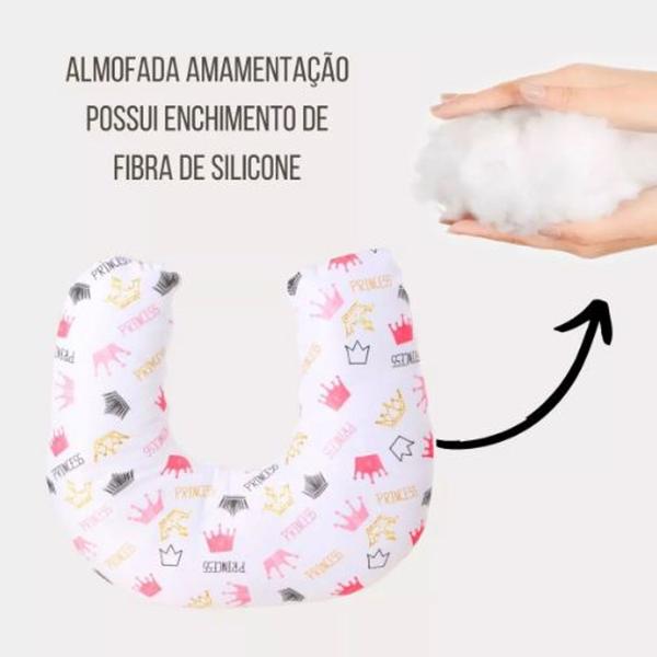 Imagem de Almofada de Amamentação Para Bebê Menina Menino Sublimada Estampada