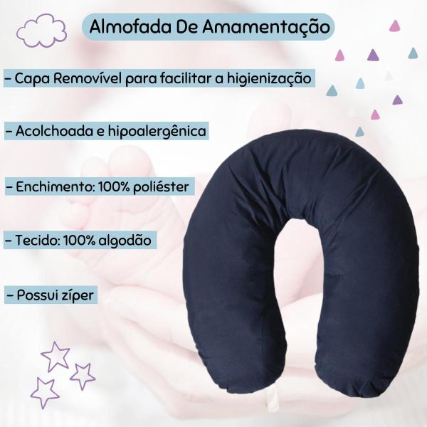 Almofada De Amamentação Percal Aconchego Multifuncional - Monzillo Baby & Kids Imagem de Almofada De Amamentação Percal Aconchego Multifuncional