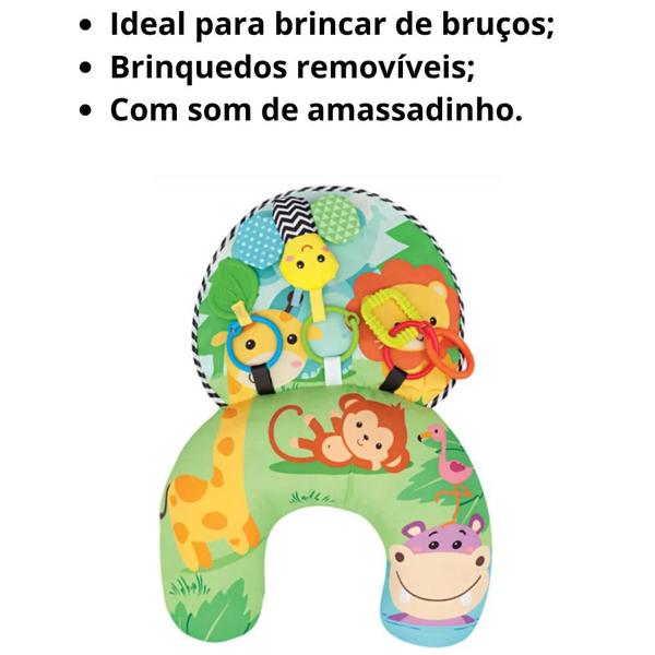 Imagem de Almofada De Atividades Para Bebê Animais 47cmx 34cm x 9cm