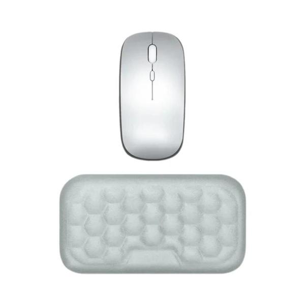 Imagem de Almofada de Descanso para Teclado e Mouse com Espuma de Memória - Para Escritório e Jogos