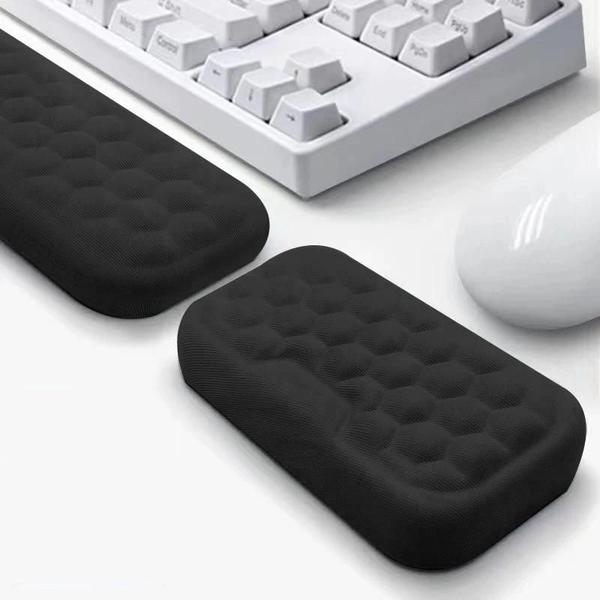 Imagem de Almofada de Descanso para Teclado e Mouse com Espuma de Memória - Para Escritório e Jogos