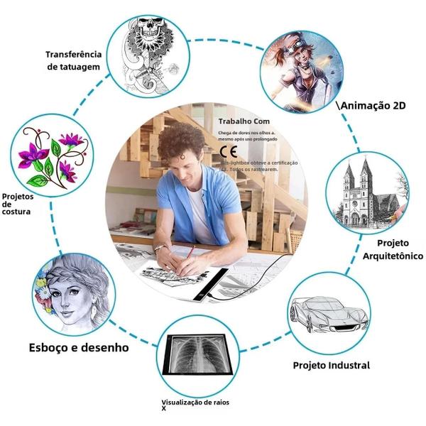 Imagem de Almofada de Desenho LED A3/A4/A5 Regulável - Brinquedo Educacional Infantil