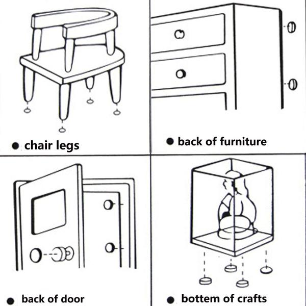 Imagem de Almofada de feltro com pregos para móveis, 40 unidades para cadeira, perna de mesa (marrom)