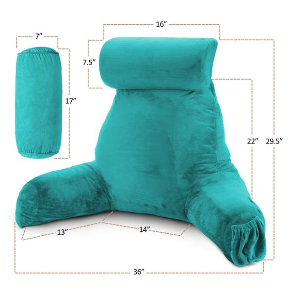 Imagem de Almofada de leitura Clara Clark Memory Foam Back Support Teal