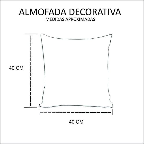 Imagem de Almofada Decorativa 40x40 Cheia p/ Natal Feliz Ano Novo Dourado