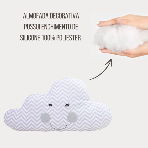 Imagem de Almofada Decorativa Âncora Nuvem Urso Para Quarto de Bebê Menina Menino