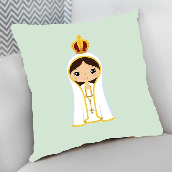 Imagem de Almofada Decorativa Cheia c/ Zíper 25x25 Nossa Senhora de Fátima