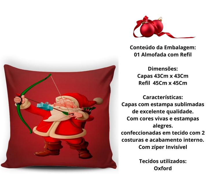 Imagem de Almofada Decorativa Estampas De Natal 43x43Cm