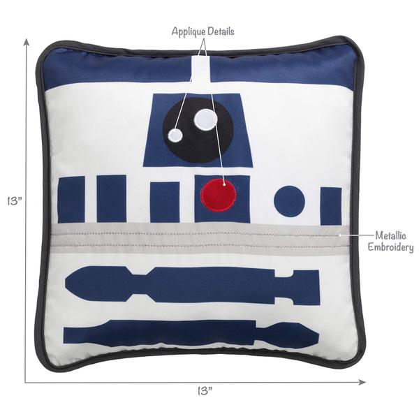 Imagem de Almofada decorativa Lambs & Ivy Star Wars R2D2 33x33cm