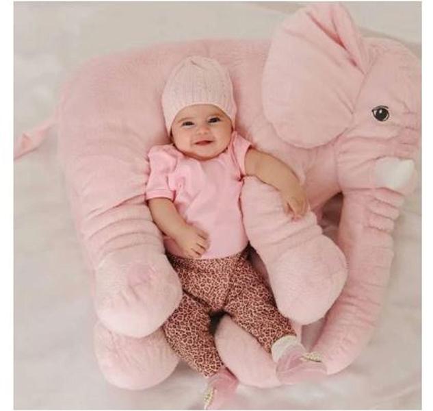 Imagem de Almofada elefante para bebê - happy baby