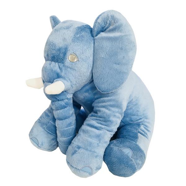 Imagem de Almofada Elefante Pelúcia 60cm Travesseiro Bebê Antialérg - Cores