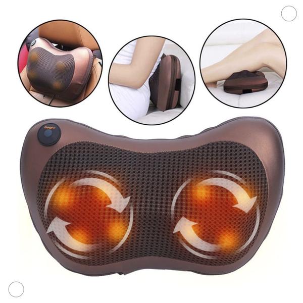 Almofada Encosto Massageador Movimentos Shiatsu Lombar Infravermelho Pescoço Veicular - ALMOFADA MASSAGEM Imagem de Almofada Encosto Massageador Movimentos Shiatsu Lombar Infravermelho Pescoço Veicular