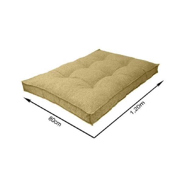 Imagem de Almofada Futon Alto Linho Twist 120X80 Gigante Caqui