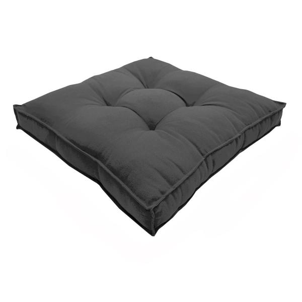 Imagem de Almofada Futon Decoração 50X50 Cm Vários Modelos Cinza Escur